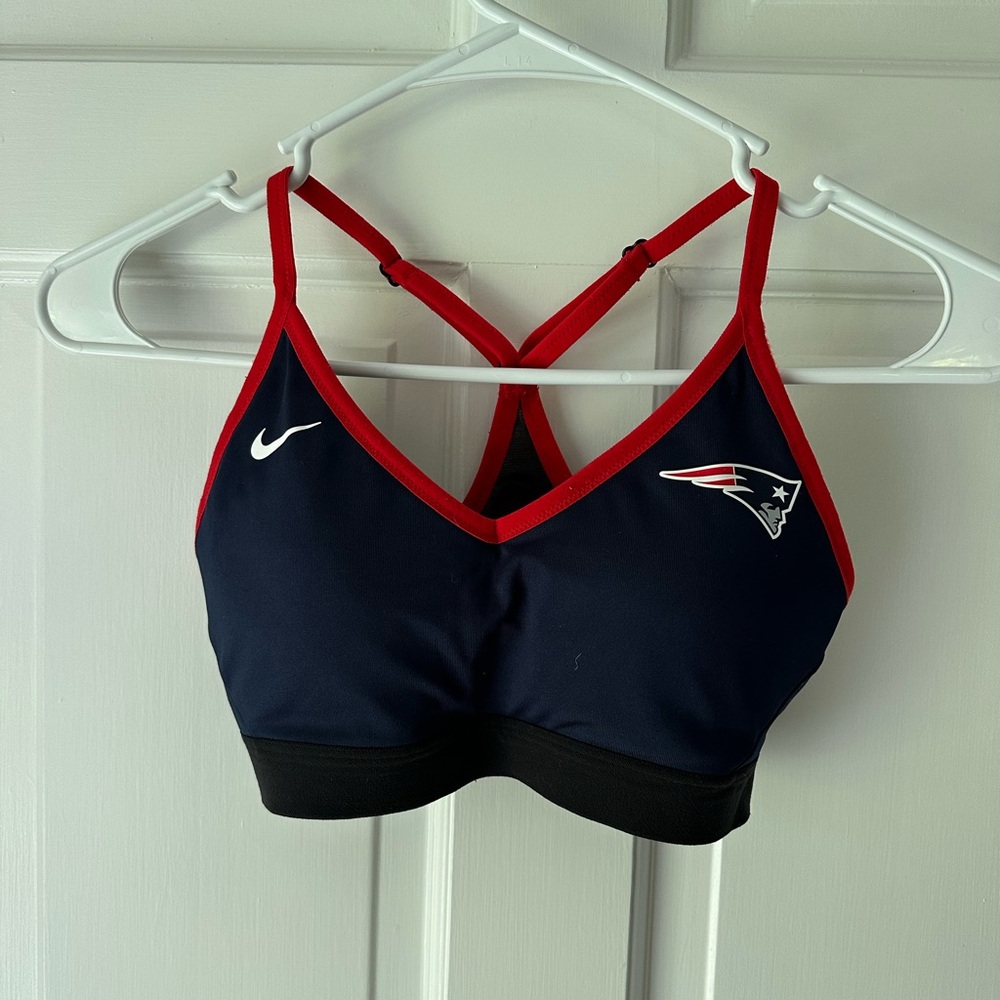 New England Patriots sports bra